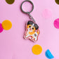 Jack Russell Tricolor Terrier Keychain | Cute Animal | Dog Breed Charm | Birthday Gift | Christmas Present for her | Dog Acrylic Key Chain