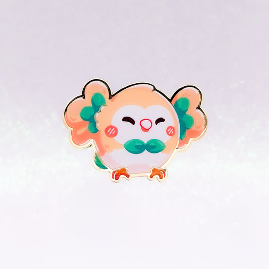 Happy Hoot | 722 Hard Enamel Pin | Small Monsters Art | Kawaii Aesthetic Birthday Gift | Christmas Present