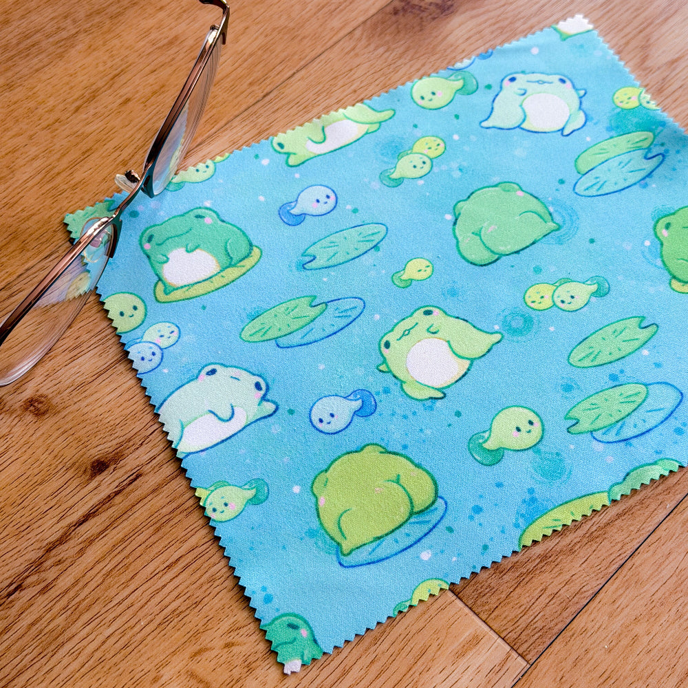 Frogs | Microfiber Cloth 15cm x 18cm | Glasses Cloth | Lens Cloth | Screen Wipe