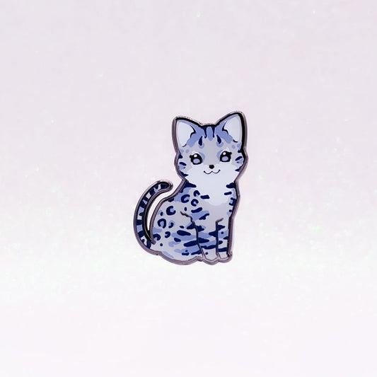 Bengal Cat Blue | Cat Breeds Hard Enamel Pin | Kawaii Birthday Gift | Christmas Present | Miamouz