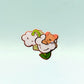 Sleepy Mouse Enamel Pin | Cute Lily Of The Vale Hard Enamel Pin | Rat Art | Kawaii Aesthetic Birthday Gift | Christmas Present