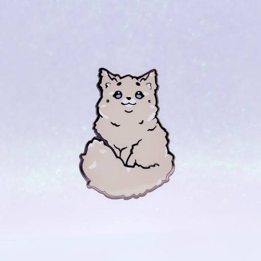 Maine Coon Cat Grey | Cat Breeds Hard Enamel Pin | Kawaii Birthday Gift | Christmas Present | Miamouz