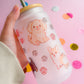 Dog Friends Handprinted Glass Tumbler | Dog Glass Mug | 520ml | Matte Frosted