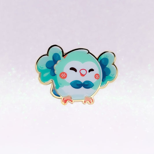 Happy Hoot Shiny | 722 Hard Enamel Pin | Small Monsters Art | Kawaii Aesthetic Birthday Gift | Christmas Present