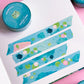 SAMPLE Frog & Turtle | A Day At The Lake | 10m x 15mm Roll | Artist Masking Tape | Decorative Planner Tape | Kawaii Calendar Journal Stationery