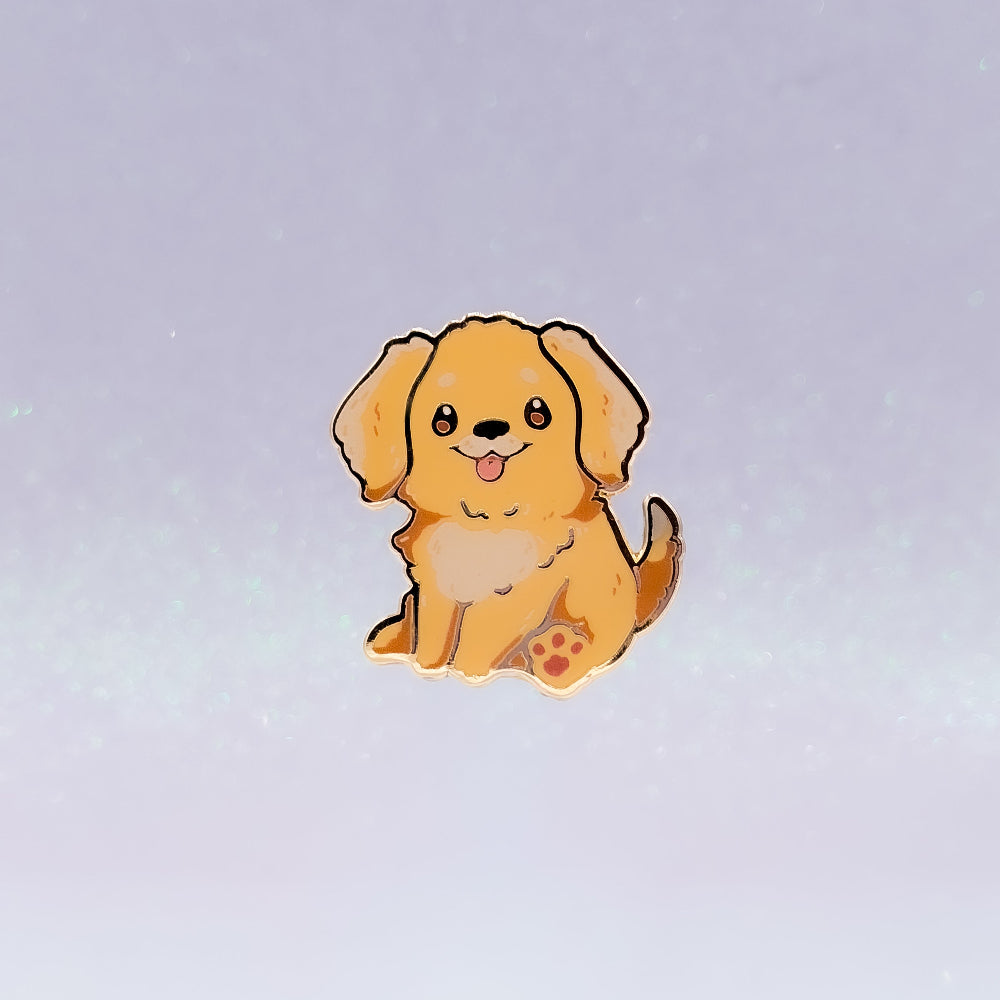 Golden Retriever Sand | Dog Breeds Hard Enamel Pin | Kawaii Birthday Gift | Christmas Present | Miamouz