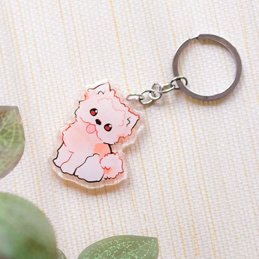 Yorkshire Terrier Keychain | Light Fur | Cute Animal | Dog Breed Charm | Birthday Gift | Christmas Present for her | Dog Acrylic Key Chain