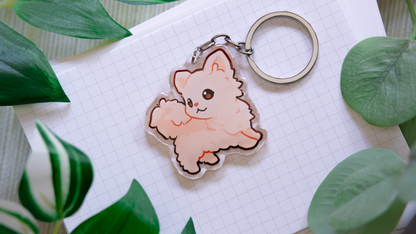 Chihuahua Keychain | Cute Animal | Dog Breed Charm | Birthday Gift for Her | Christmas Present | Fluffy Dog Breed Key Chain