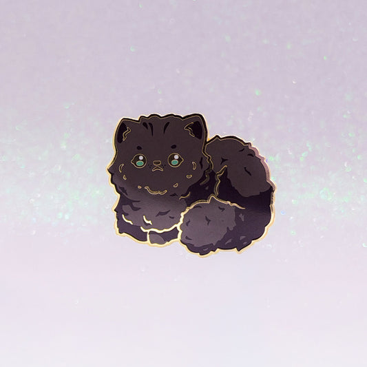 Persian Cat Dark Grey | Cat Breeds Hard Enamel Pin | Kawaii Birthday Gift | Christmas Present | Miamouz