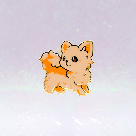 Long-haired Chihuahua Cream | Dog Breeds Hard Enamel Pin | Kawaii Birthday Gift | Christmas Present | Miamouz