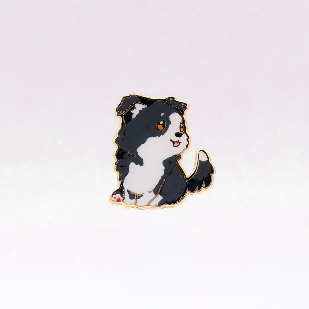 Australian Shepherd | Border Collie | Sheltie | Black & White | Dog Breeds Hard Enamel Pin | Kawaii Birthday Gift | Christmas Present | Miamouz