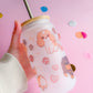 Dog Friends Handprinted Glass Tumbler | Dog Glass Mug | 520ml | Matte Frosted