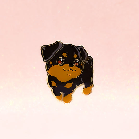 Rottweiler | Dog Breeds Hard Enamel Pin | Kawaii Birthday Gift | Christmas Present | Miamouz