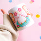 Ducks Handprinted Mug | Pink & Yellow Kawaii Duck Mugs | 330ml | Matte