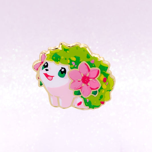 Blooming Hedgehog | 492 Hard Enamel Pin | Small Monsters Art | Kawaii Aesthetic Birthday Gift | Christmas Present
