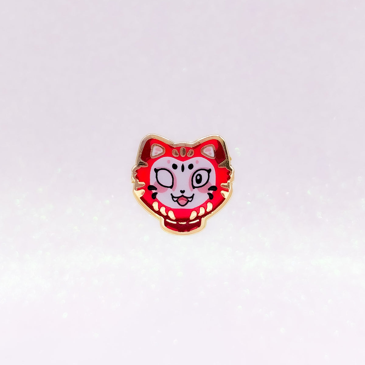 Kitty Daruma Doll | Hard Enamel Pin | Japan Inspired | Kawaii Aesthetic Birthday Gift | Christmas Present