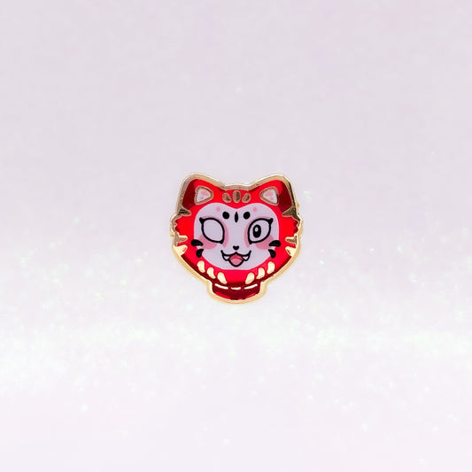 Kitty Daruma Doll | Hard Enamel Pin | Japan Inspired | Kawaii Aesthetic Birthday Gift | Christmas Present