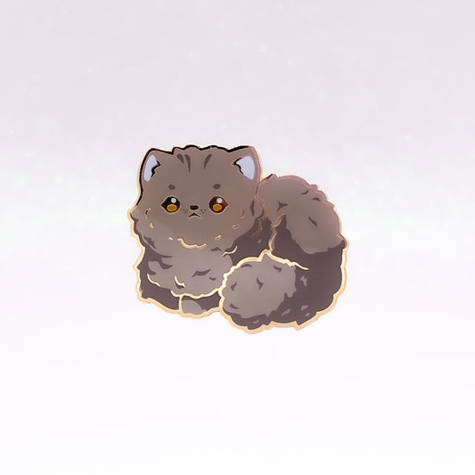 Persian Cat Light Grey | Cat Breeds Hard Enamel Pin | Kawaii Birthday Gift | Christmas Present | Miamouz