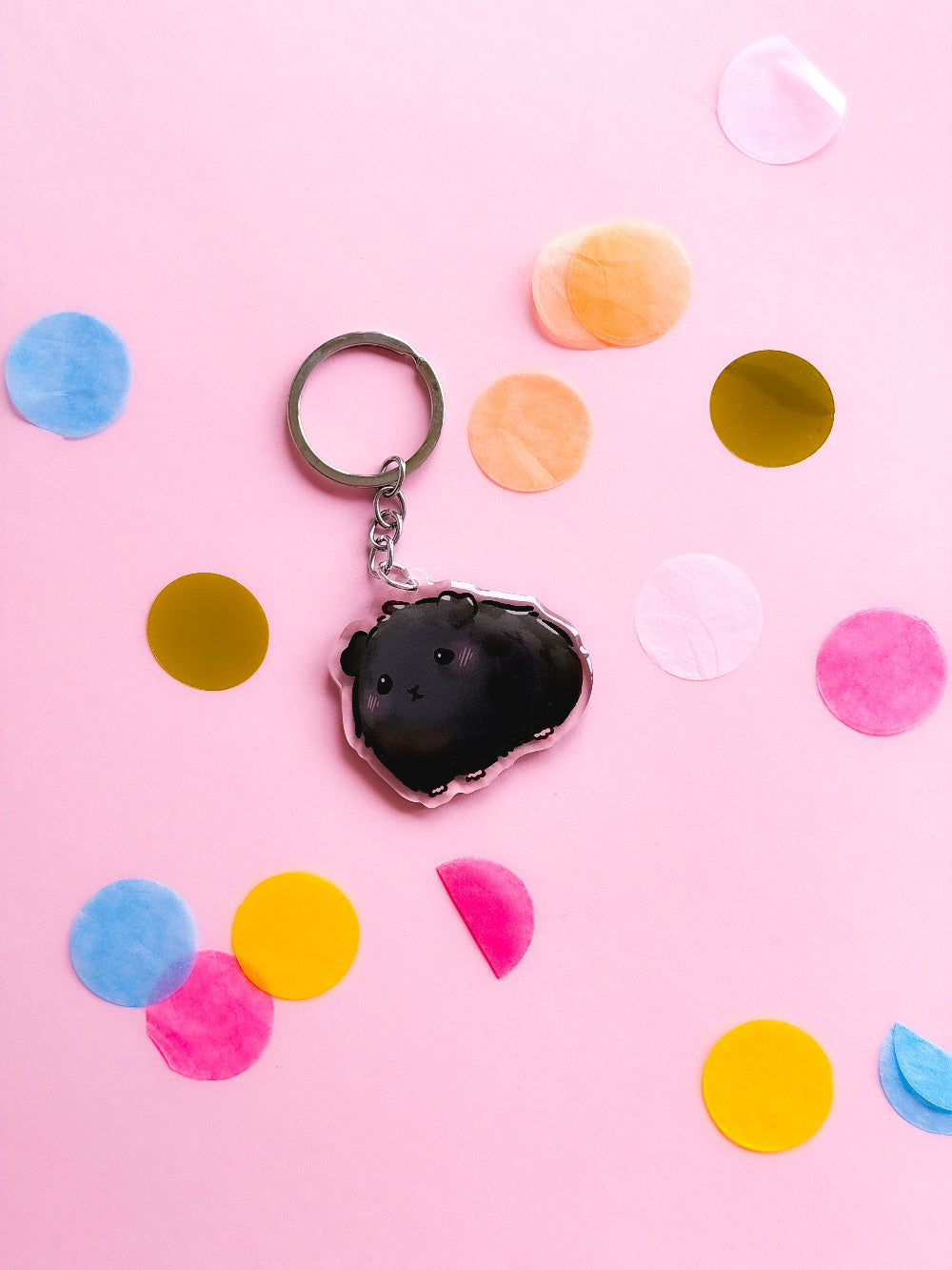 Guinea Pig Keychain | Different Fur Colors | Pet Breed Charm | Birthday Gift | Christmas Present | Acrylic Key Chain