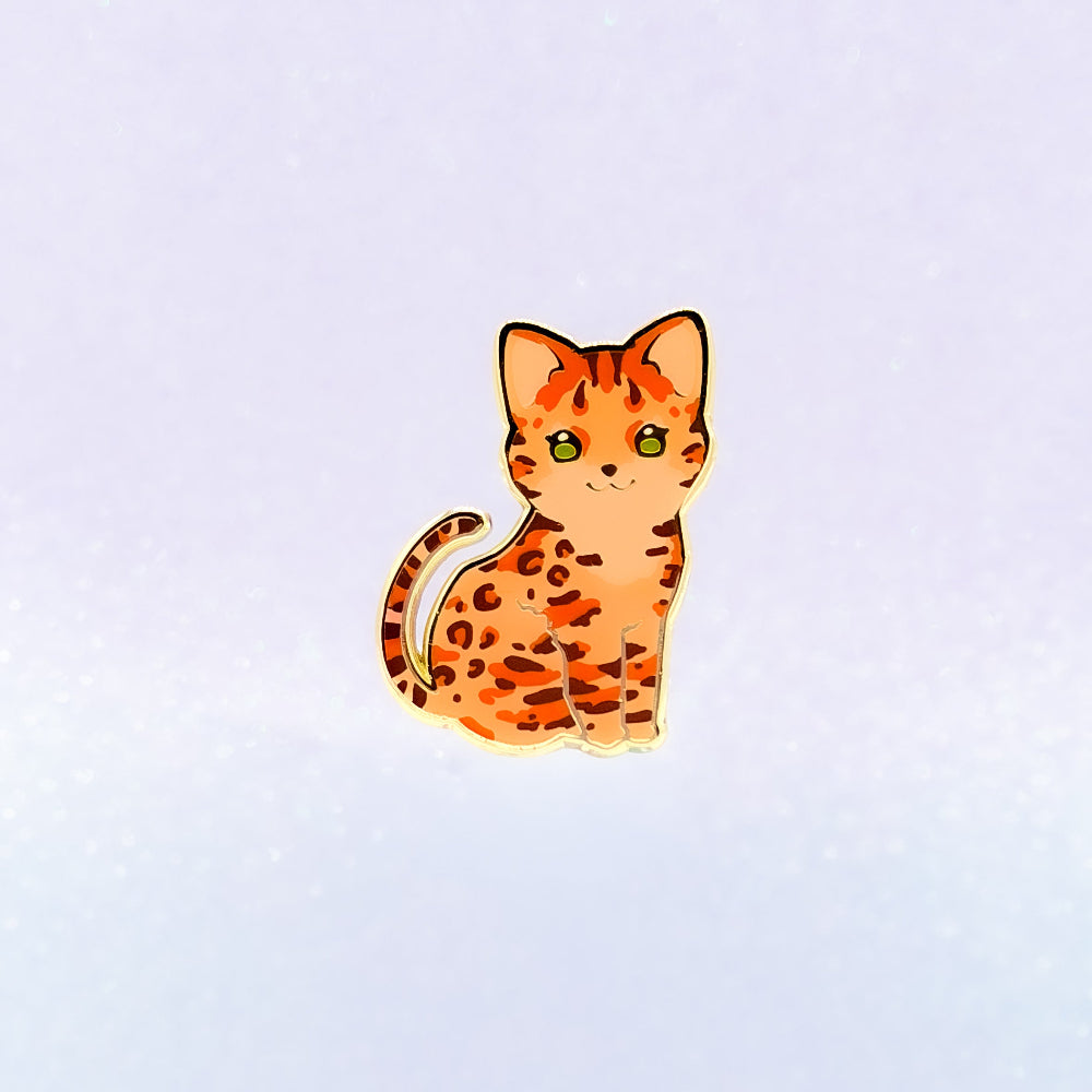 Bengal Cat Red | Cat Breeds Hard Enamel Pin | Kawaii Birthday Gift | Christmas Present | Miamouz