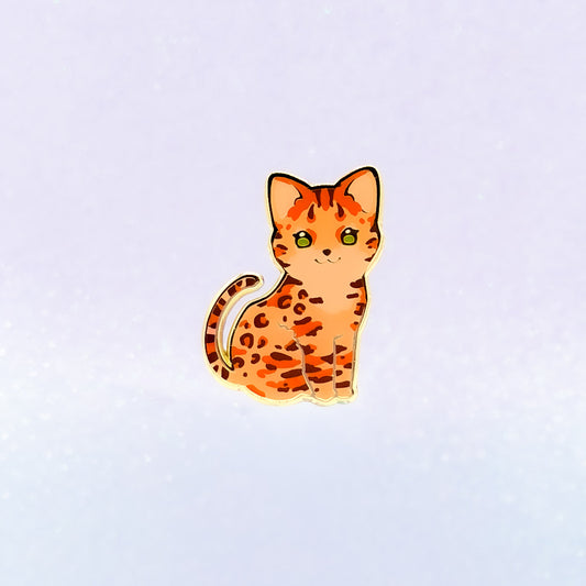Bengal Cat Red | Cat Breeds Hard Enamel Pin | Kawaii Birthday Gift | Christmas Present | Miamouz