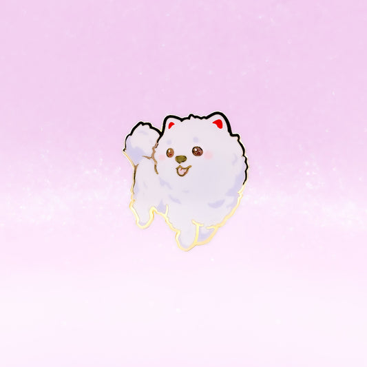 Samoyed Spitz White | Dog Breeds Hard Enamel Pin | Kawaii Birthday Gift | Christmas Present | Miamouz
