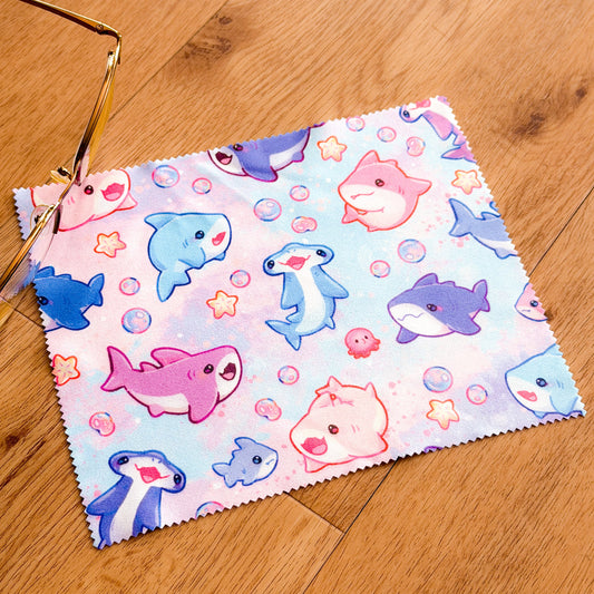 Sharks | Microfiber Cloth 15cm x 18cm | Glasses Cloth | Lens Cloth | Screen Wipe