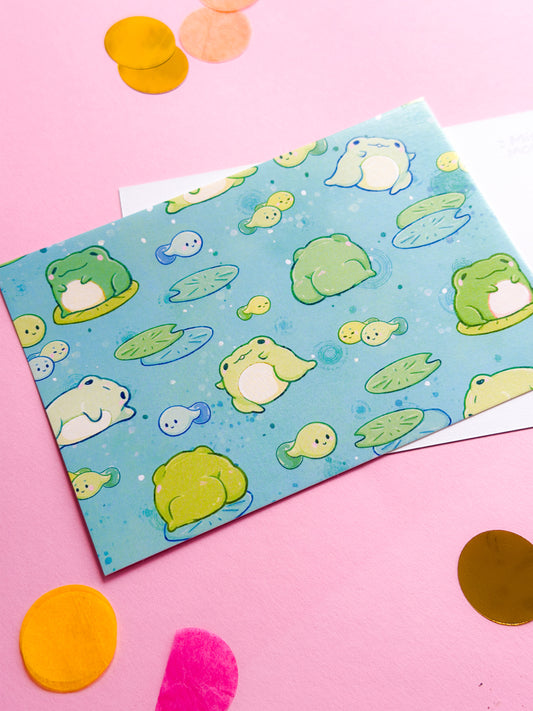Froggies A6 Postcard | Frog Print | Greeting Card | Home Decor | Wall Art | Miamouz