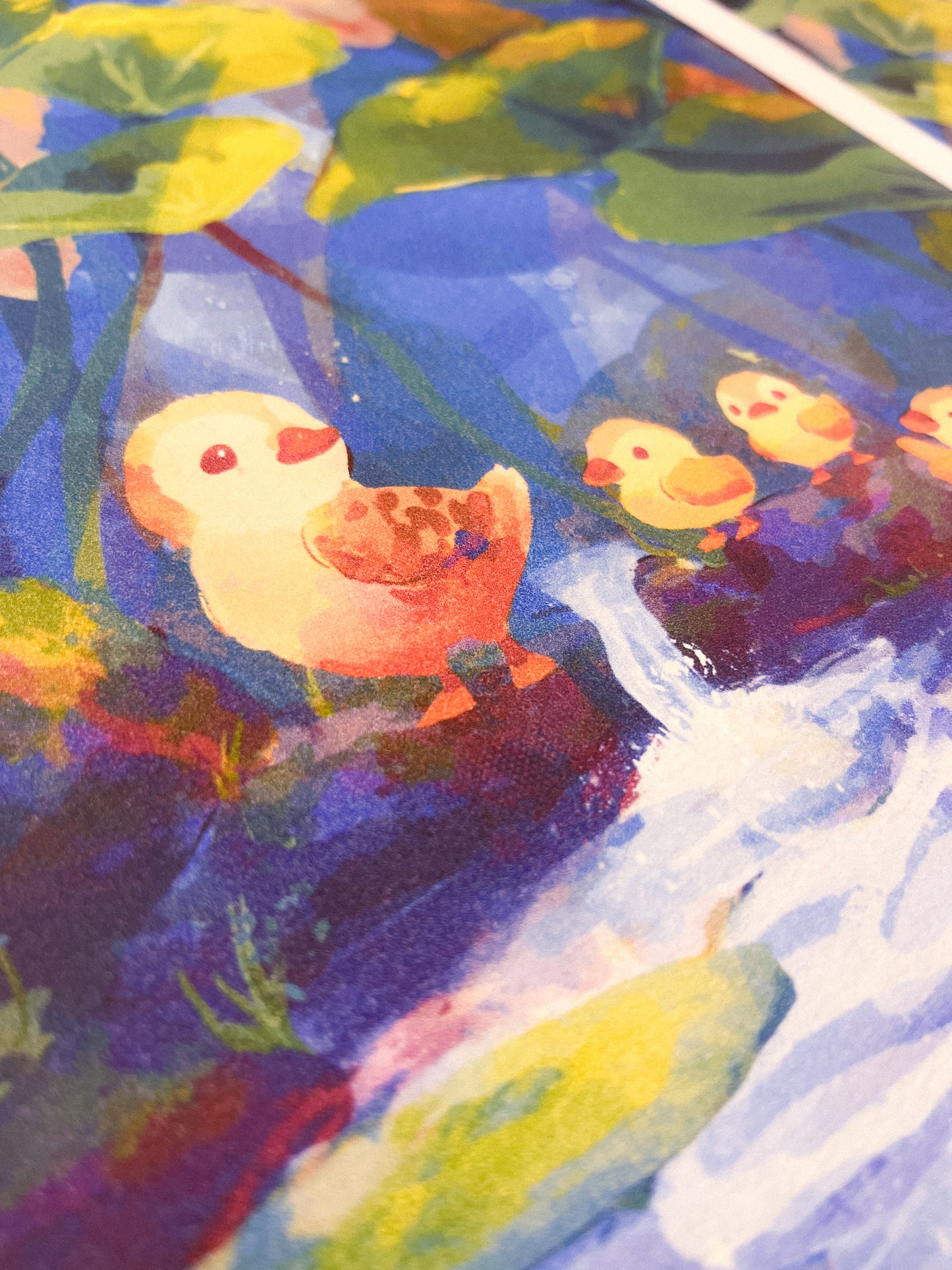 Ducking Around Art Print | 24x32cm | Water Color Paper Print | Children Room Art |  Home Decor | Wall Art | Art by Miamouz