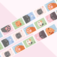 Angry Cat Stamp Washi Tape | 10m Roll | Artist Masking Tape | Decorative Planner Tape | Kawaii Calendar Journal Stationery