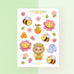 Bears and Bees | A6 Matte Sticker Sheet | Honey Stickers | Planner Stickers | Bee and Flowers Stickersheet | Vinyl Sticker Sheet