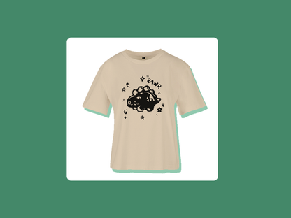 Rawr Dinosaurier T-Shirt | Übergroßer femininer Schnitt | Handbedrucktes T-Shirt | Miamouz