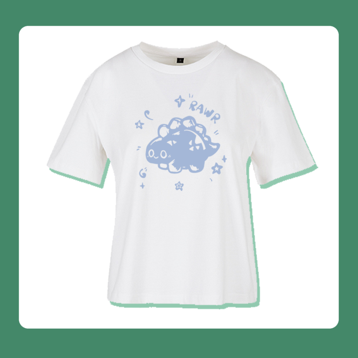 Last Piece XS Rawr Dinosaur T-Shirt | Oversized Feminine Cut | Handprinted Tshirt | Miamouz (Kopie)