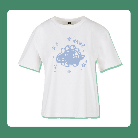 Last Piece XS Rawr Dinosaur T-Shirt | Oversized Feminine Cut | Handprinted Tshirt | Miamouz (Kopie)