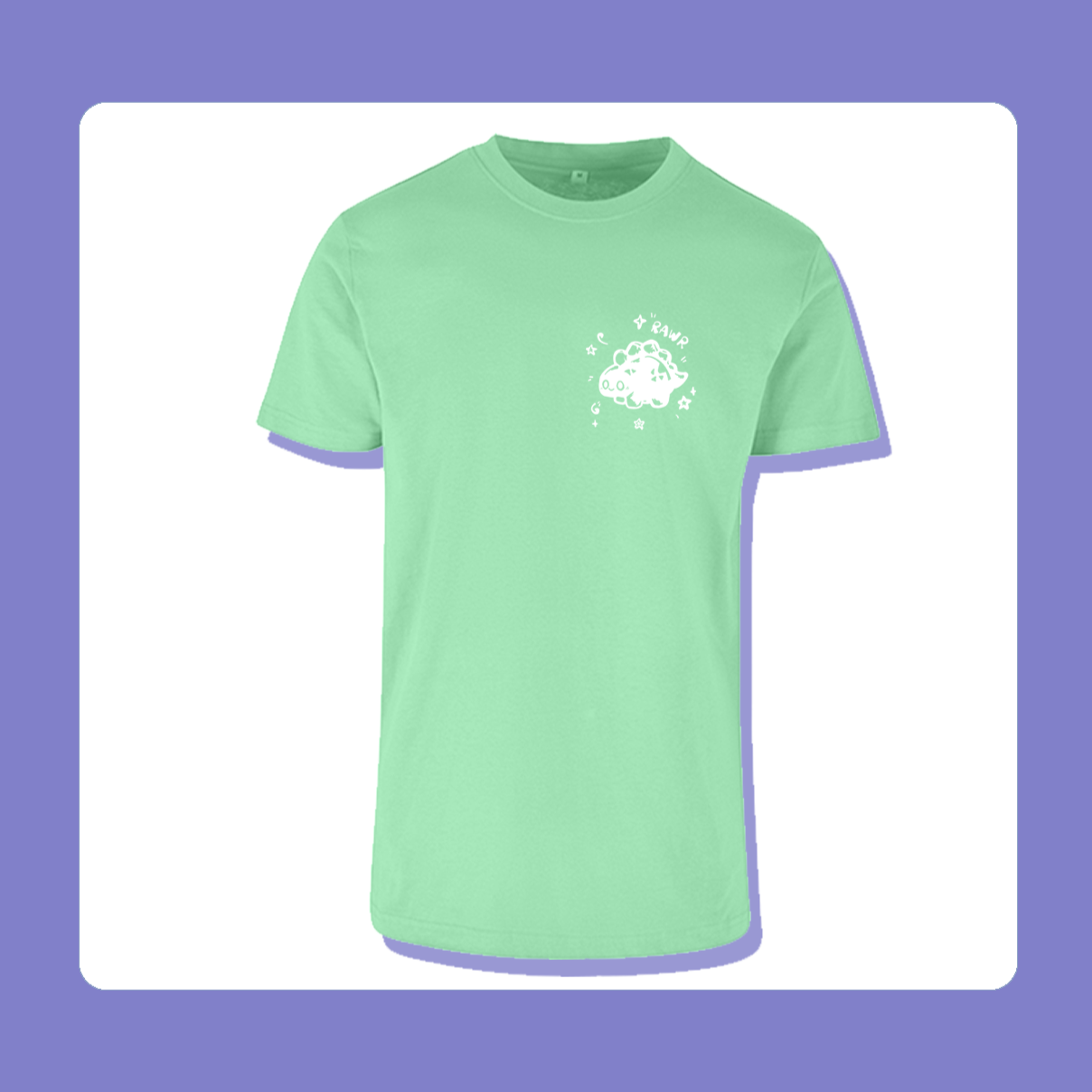 Last Piece M Mini Rawr Dinosaur T-Shirt | Unisex Cut | Handprinted Tshirt | Miamouz