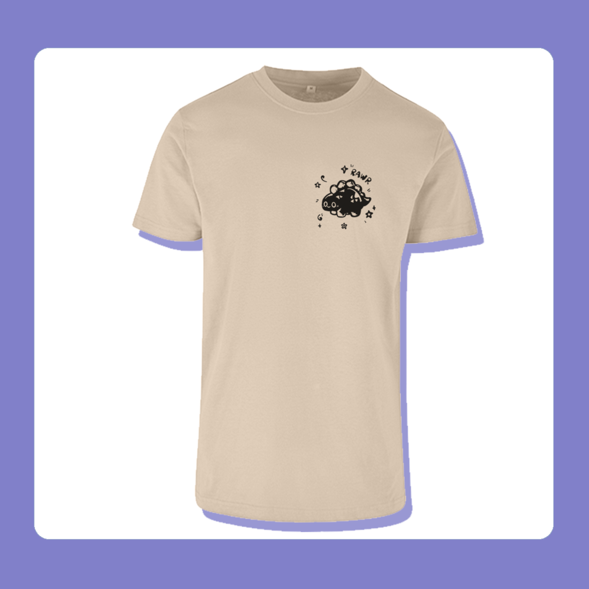 Last Piece M Mini Rawr Dinosaur T-Shirt | Unisex Cut | Handprinted Tshirt | Miamouz