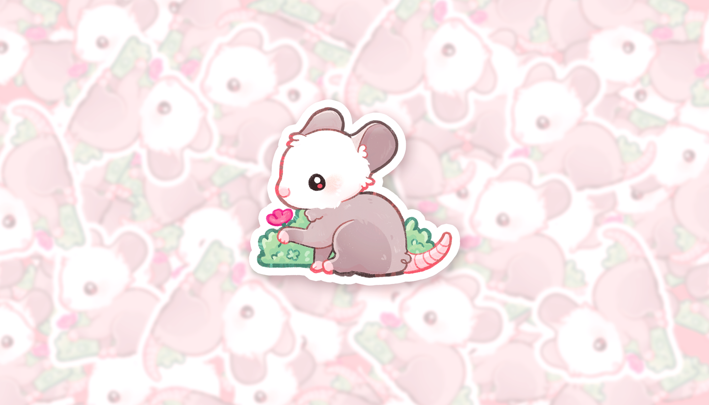Opossum Stickers | Vinyl Sticker | Animal Sticker Mouse | Cute Glossy Stickers | Journaling | Children Illustration