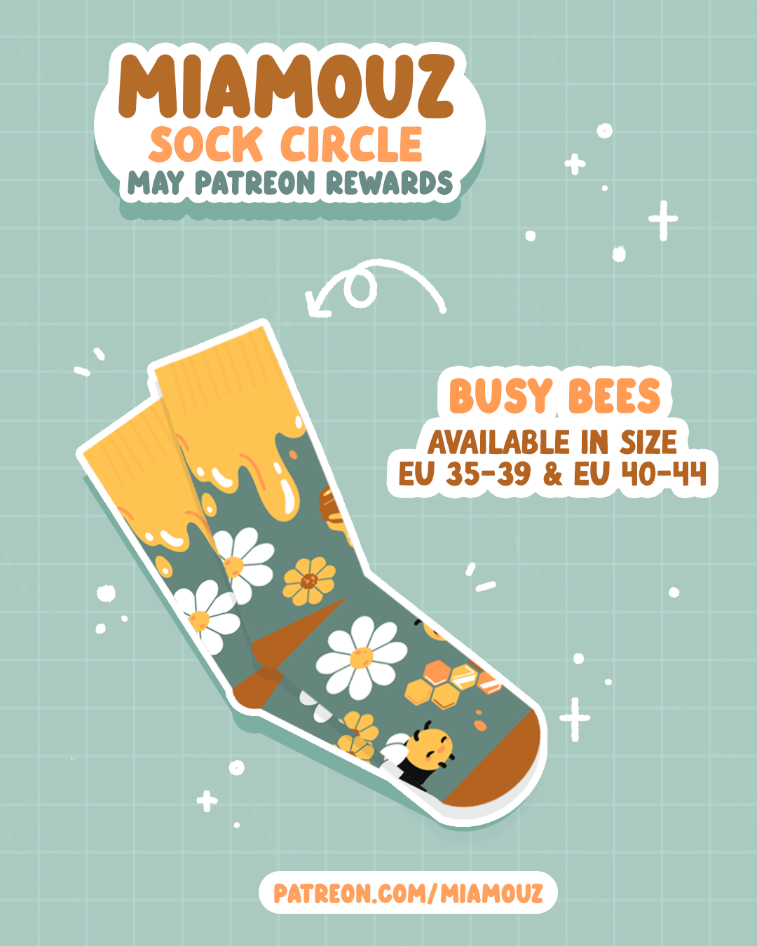 Sweet Bee Socks | Pastel Colorful Cute Funny Sock | Handmade by Artist | Kawaii Birthday Gift for Her | Christmas Present for Him (Kopie) (Kopie) (Kopie)
