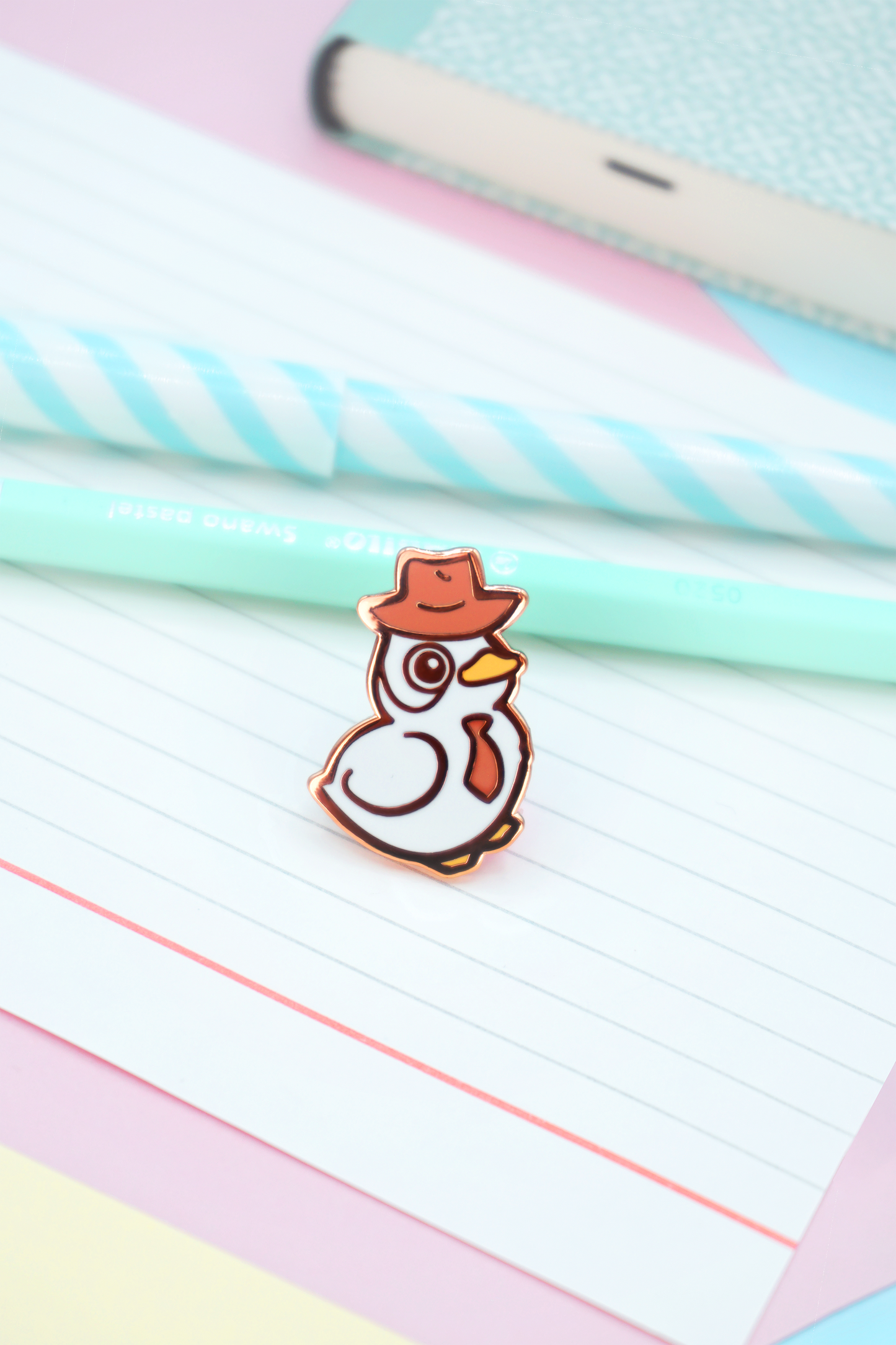 Duck Detective Enamel Pin | Cute Adventurer Hard Enamel Pin | Duckling Art | Kawaii Aesthetic Birthday Gift | Christmas Present