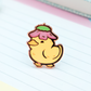 Flower Duck Enamel Pin | Cute Adventurer Hard Enamel Pin | Duckling Art | Kawaii Aesthetic Birthday Gift | Christmas Present