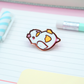 Cute Duck with Flower Enamel Pin | Cute Adventurer Hard Enamel Pin | Duckling Art | Kawaii Aesthetic Birthday Gift | Christmas Present