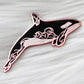 Elegant Orca Hard Enamel Pin | Copper Rosegold | Aesthetic Birthday Gift | Christmas Present | | Miamouz