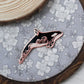 Elegant Orca Hard Enamel Pin | Copper Rosegold | Aesthetic Birthday Gift | Christmas Present | | Miamouz