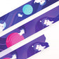 Cats In Space Washi Tape | 10m x 15mm Roll | Artist Masking Tape | Decorative Planner Tape | Kawaii Calendars Journal Stationery | Miamouz