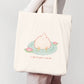I don't give a duck | Cute Duck Tote Bag 100% Cotton | Shopping Bag | Jute Bag | Art Purse | Duck Lovers | Miamouz