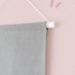 Cute Cotton Pin Banner | XL 25cm x 40cm | Handmade in Germany | Grey Canvas Fabric | Classic Pin Display