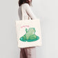 Frog Off | Cute Frog Tote Bag 100% Cotton | Shopping Bag | Jute Bag | Art Purse | Toad Lovers | Miamouz