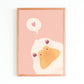Peeking Duck Love A6 Print | I Love You A6 Art Print or Postcard | Perfect Nursery Decor or Desk Art | Home Decor | Wall Art | Miamouz