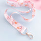 Party Duck White Lanyard | 90cm x 25mm | Pastel Aesthetic | Cute Artist Lanyard | Convention Artist Alley | Kawaii Accessoires