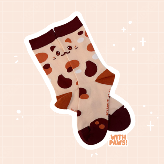 Colorful Cat Socks | Cute Funny Sock Neko | Handmade by Artist | Kawaii Aesthetic Birthday Gift for Her | Christmas Present for Him